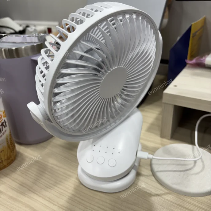 스토리링크 자동회전 무선 클립형 선풍기 외관